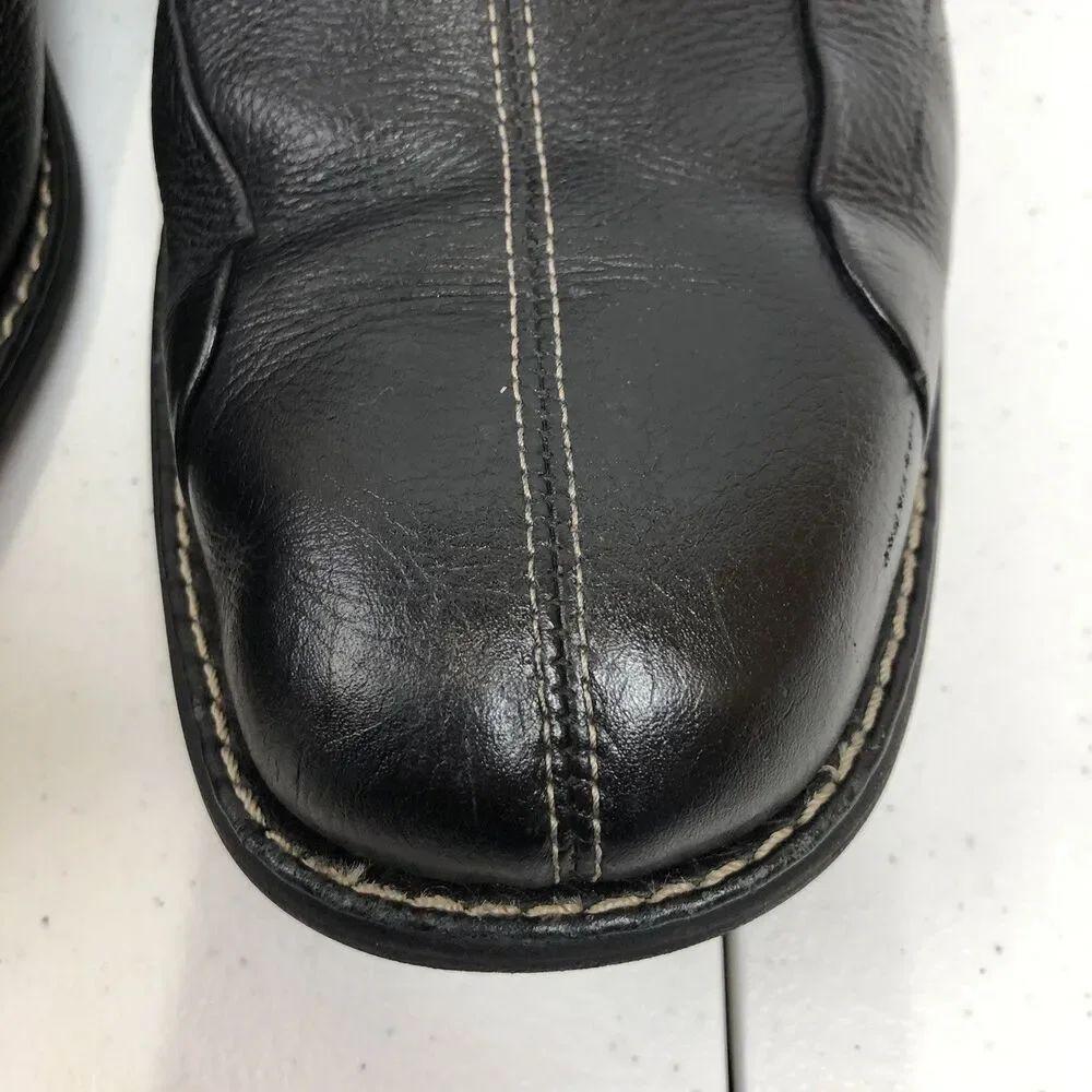 Johnston & Murphy Mens 13 M Black Comfort Shuler Bike Toe Oxford Shoes 207222